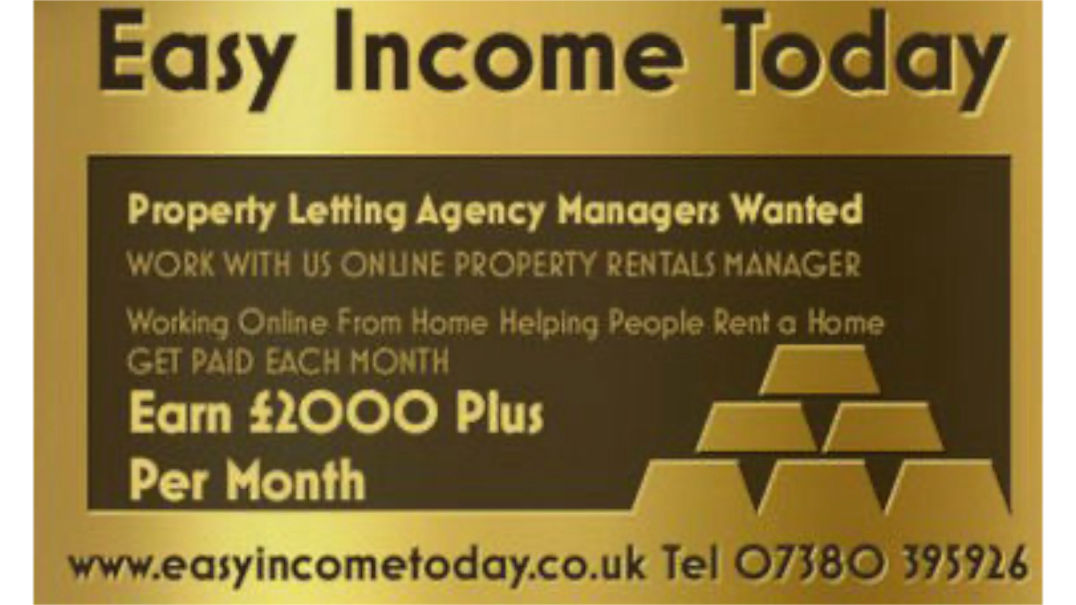 Working online from home property rentals manger