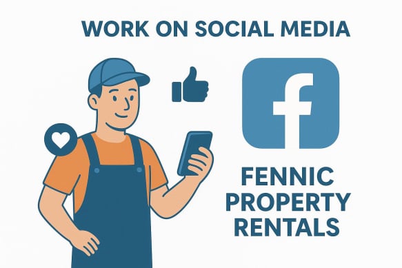 Working on social media with Fennic Property Rentals searching for property to rent for people looking for a new home