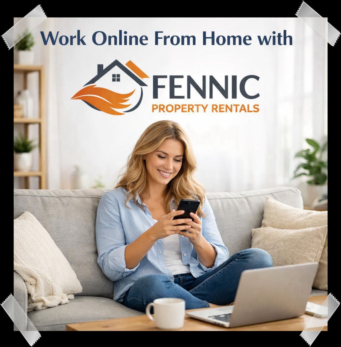 Fennic working with us online from home , property search find a home